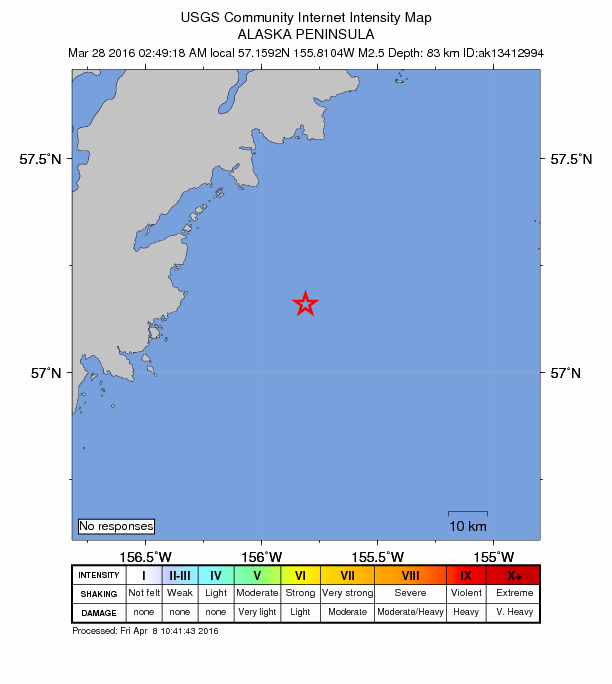 Did You Feel It? map: shaking reported by the public
