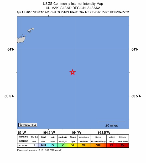 Did You Feel It? map: shaking reported by the public