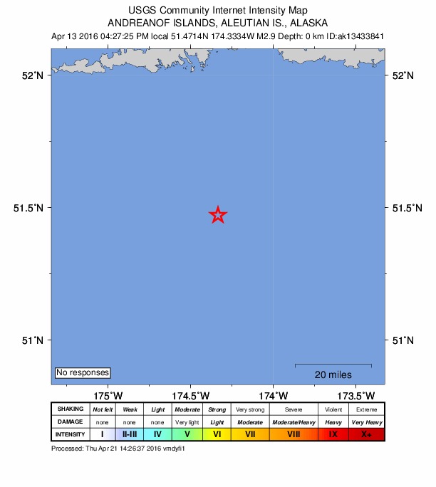 Did You Feel It? map: shaking reported by the public