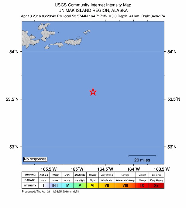 Did You Feel It? map: shaking reported by the public