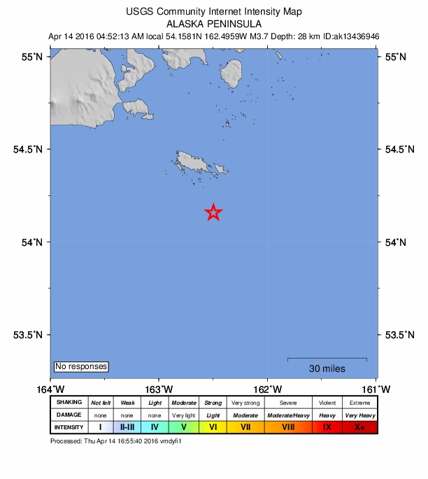 Did You Feel It? map: shaking reported by the public