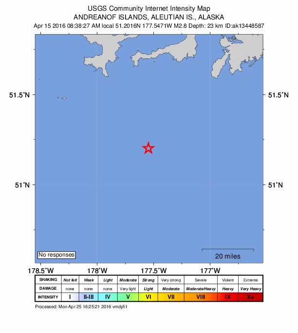 Did You Feel It? map: shaking reported by the public