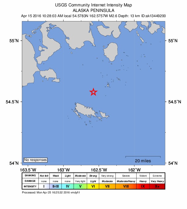 Did You Feel It? map: shaking reported by the public