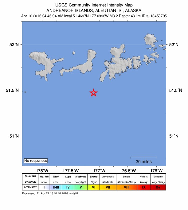 Did You Feel It? map: shaking reported by the public