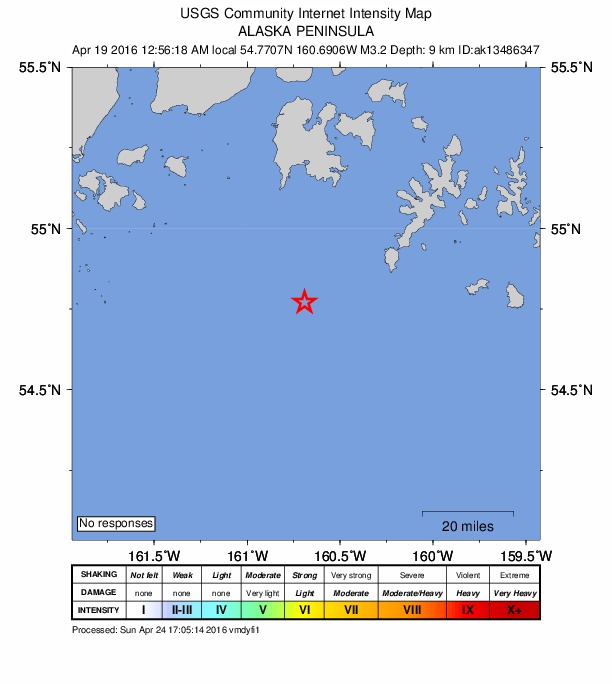 Did You Feel It? map: shaking reported by the public