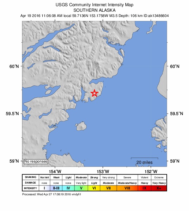 Did You Feel It? map: shaking reported by the public