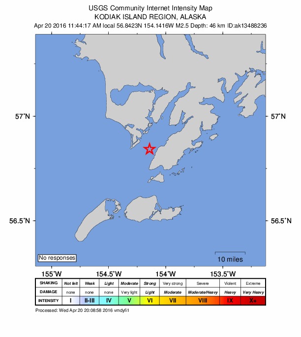 Did You Feel It? map: shaking reported by the public