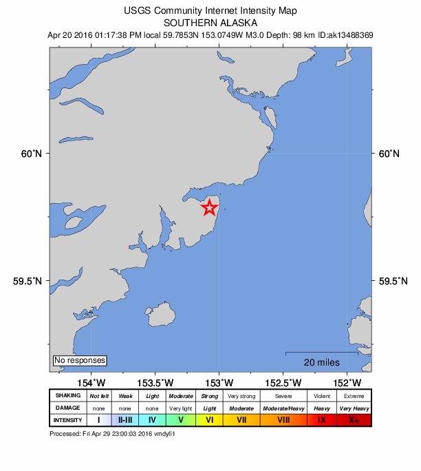 Did You Feel It? map: shaking reported by the public