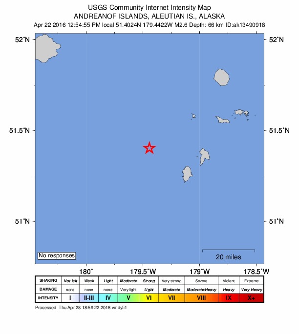 Did You Feel It? map: shaking reported by the public