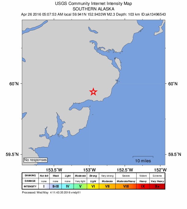 Did You Feel It? map: shaking reported by the public