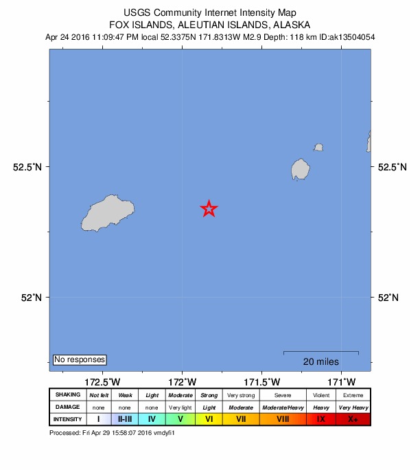 Did You Feel It? map: shaking reported by the public