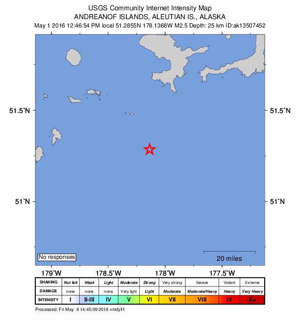 Did You Feel It? map: shaking reported by the public