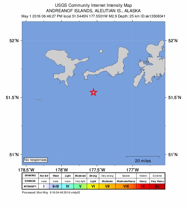 Did You Feel It? map: shaking reported by the public