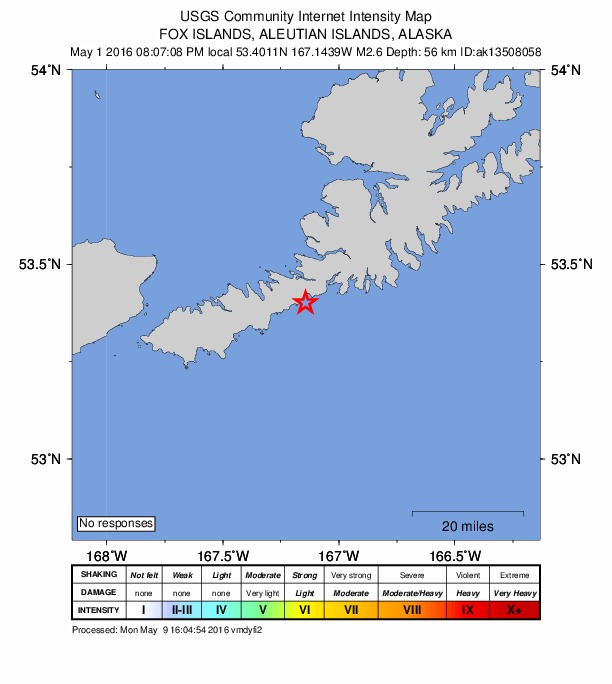 Did You Feel It? map: shaking reported by the public