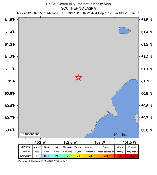 Did You Feel It? map: shaking reported by the public