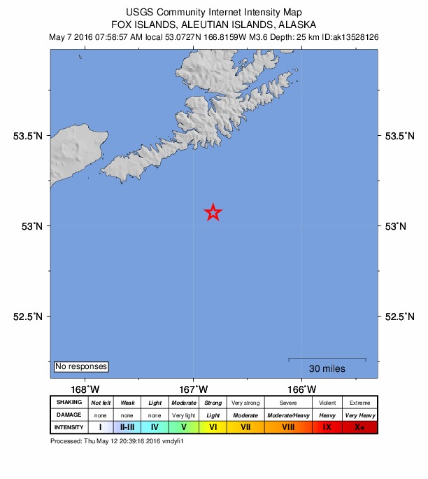 Did You Feel It? map: shaking reported by the public