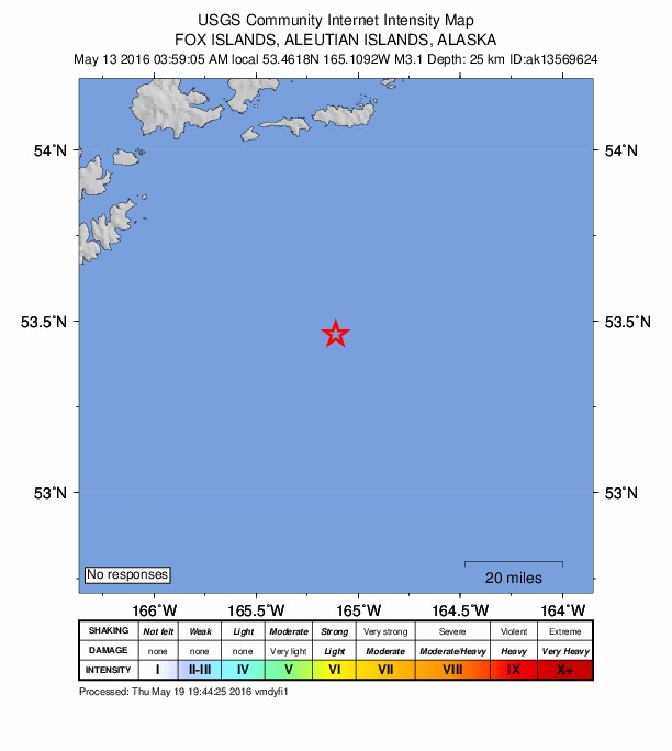 Did You Feel It? map: shaking reported by the public