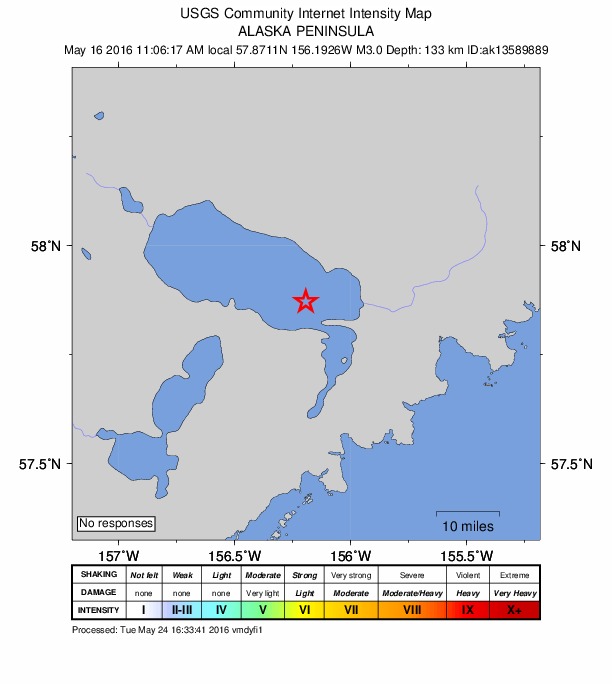 Did You Feel It? map: shaking reported by the public