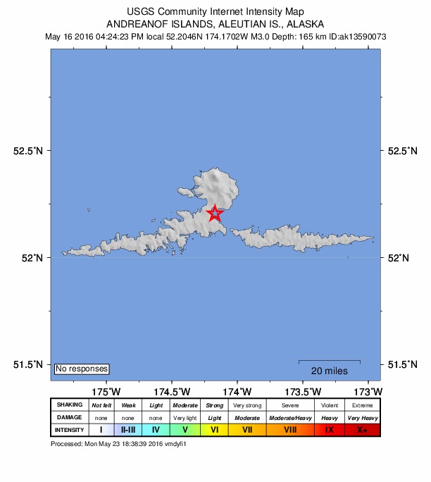 Did You Feel It? map: shaking reported by the public