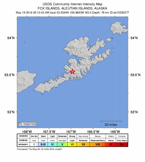 Did You Feel It? map: shaking reported by the public