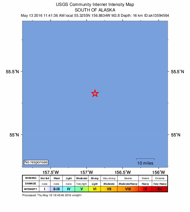 Did You Feel It? map: shaking reported by the public
