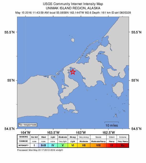 Did You Feel It? map: shaking reported by the public