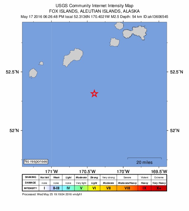 Did You Feel It? map: shaking reported by the public