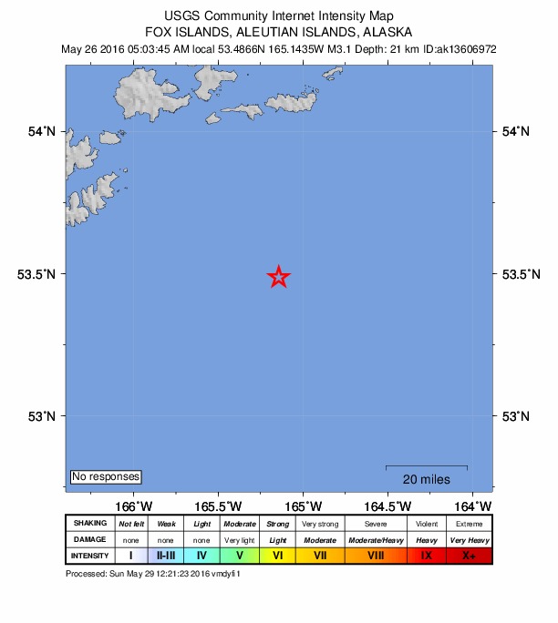 Did You Feel It? map: shaking reported by the public