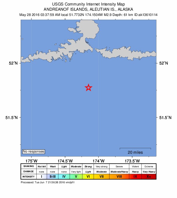 Did You Feel It? map: shaking reported by the public