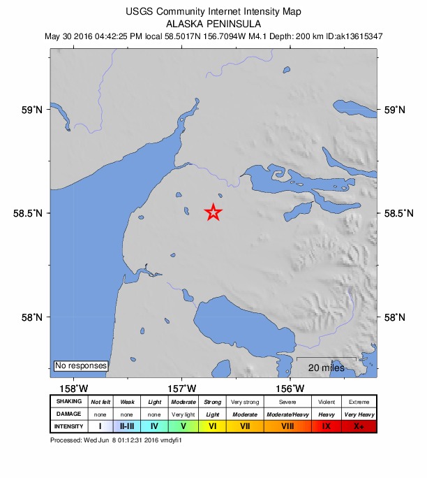 Did You Feel It? map: shaking reported by the public