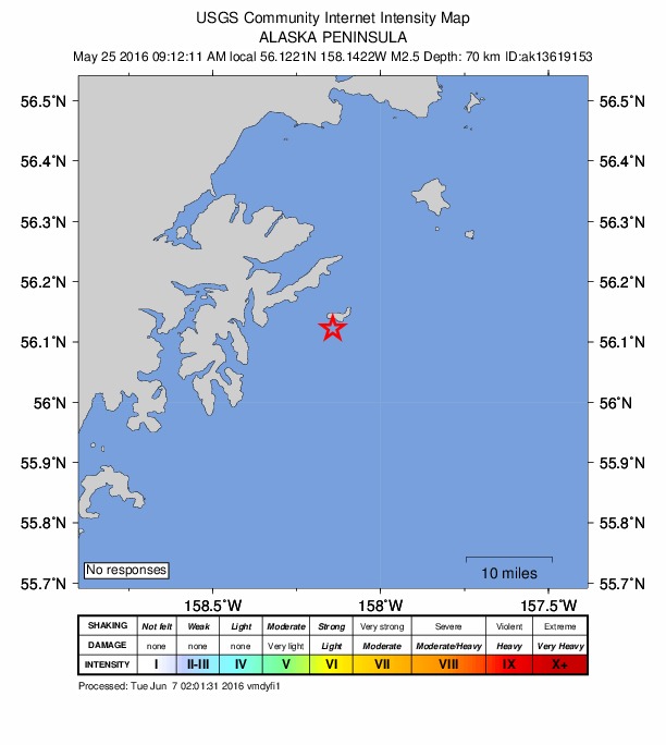 Did You Feel It? map: shaking reported by the public