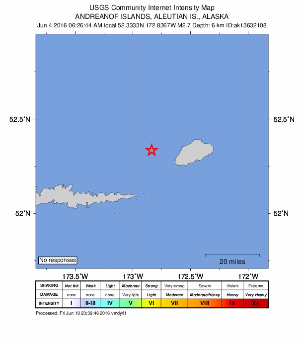 Did You Feel It? map: shaking reported by the public