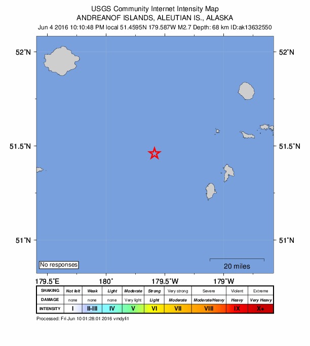 Did You Feel It? map: shaking reported by the public