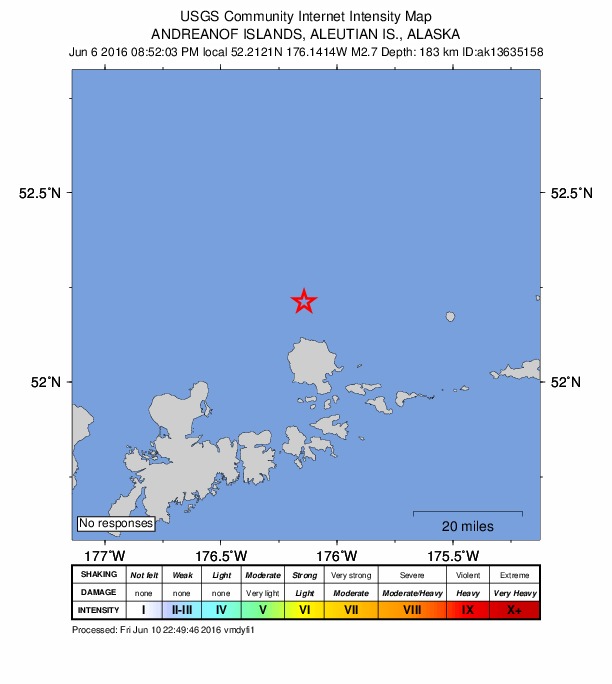Did You Feel It? map: shaking reported by the public