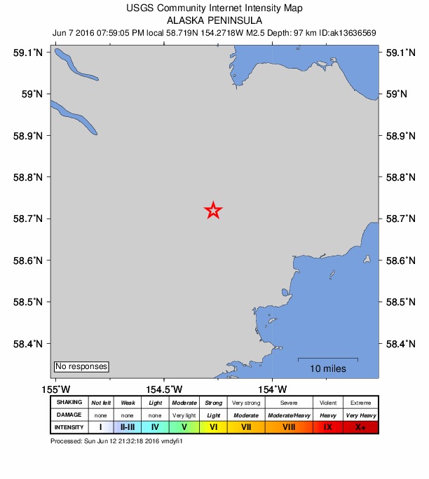 Did You Feel It? map: shaking reported by the public
