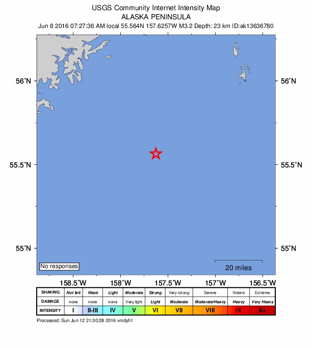 Did You Feel It? map: shaking reported by the public