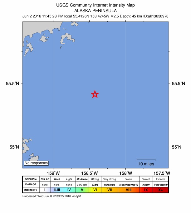 Did You Feel It? map: shaking reported by the public