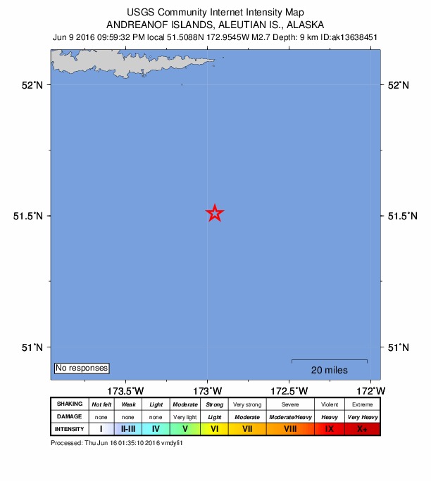 Did You Feel It? map: shaking reported by the public
