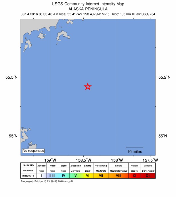 Did You Feel It? map: shaking reported by the public