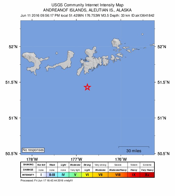 Did You Feel It? map: shaking reported by the public