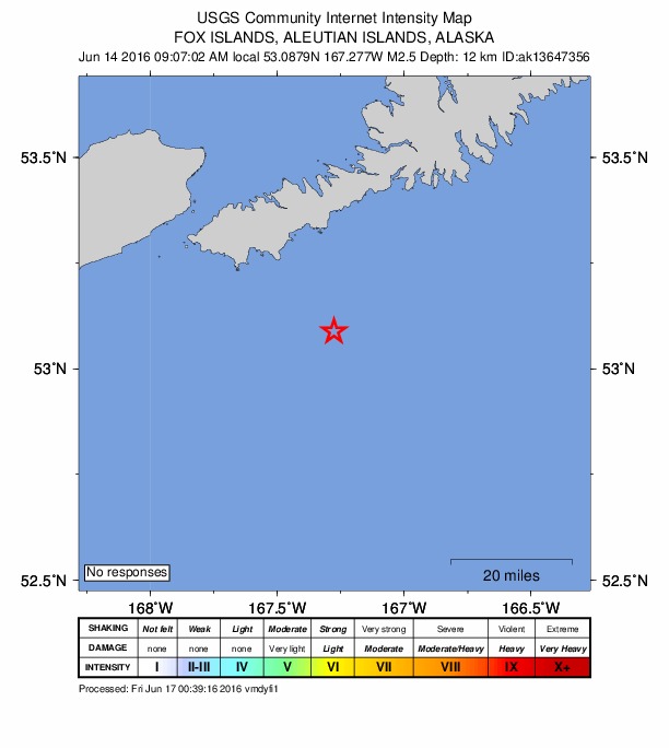 Did You Feel It? map: shaking reported by the public