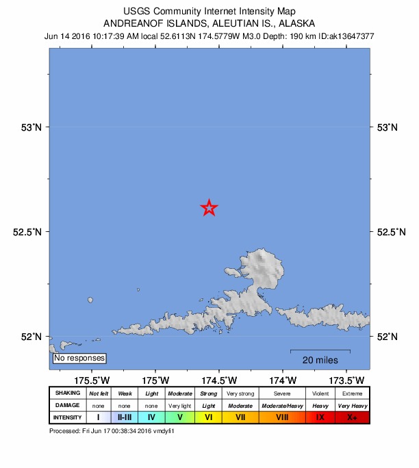Did You Feel It? map: shaking reported by the public