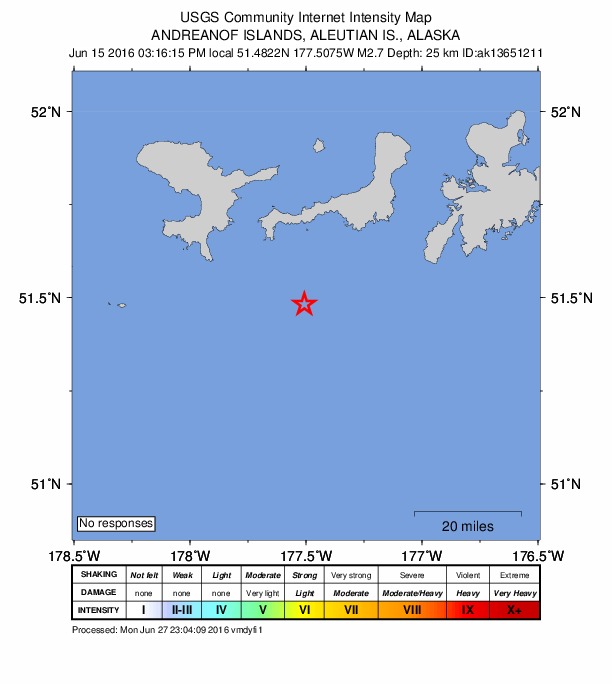 Did You Feel It? map: shaking reported by the public