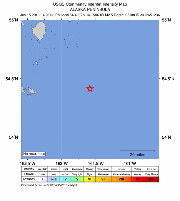 Did You Feel It? map: shaking reported by the public