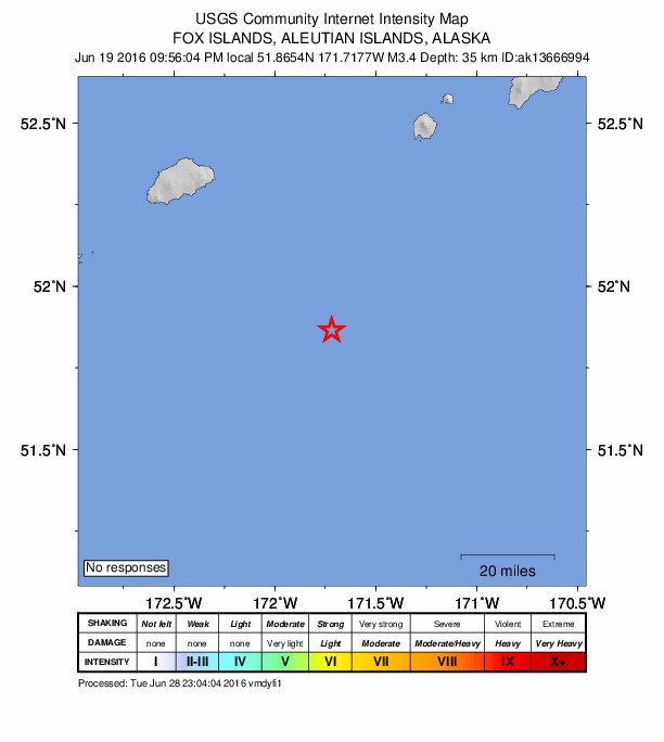 Did You Feel It? map: shaking reported by the public
