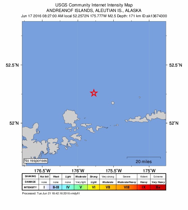 Did You Feel It? map: shaking reported by the public