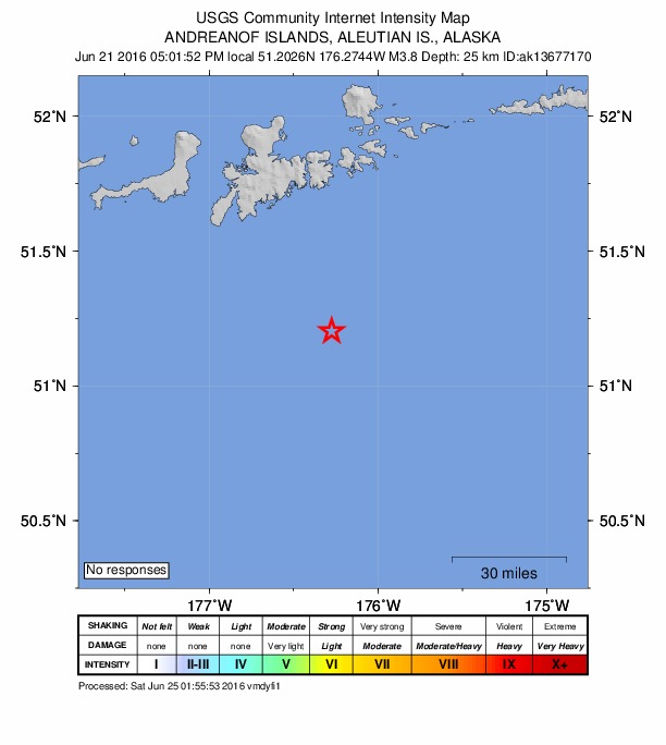 Did You Feel It? map: shaking reported by the public
