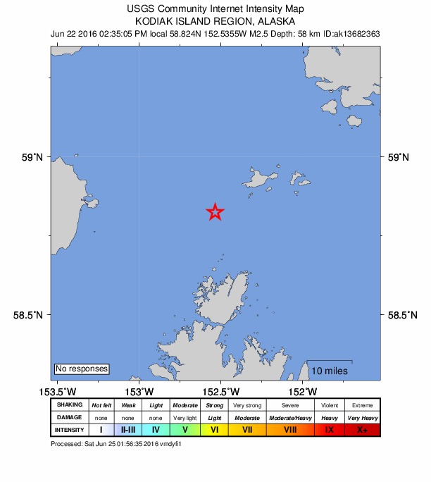 Did You Feel It? map: shaking reported by the public
