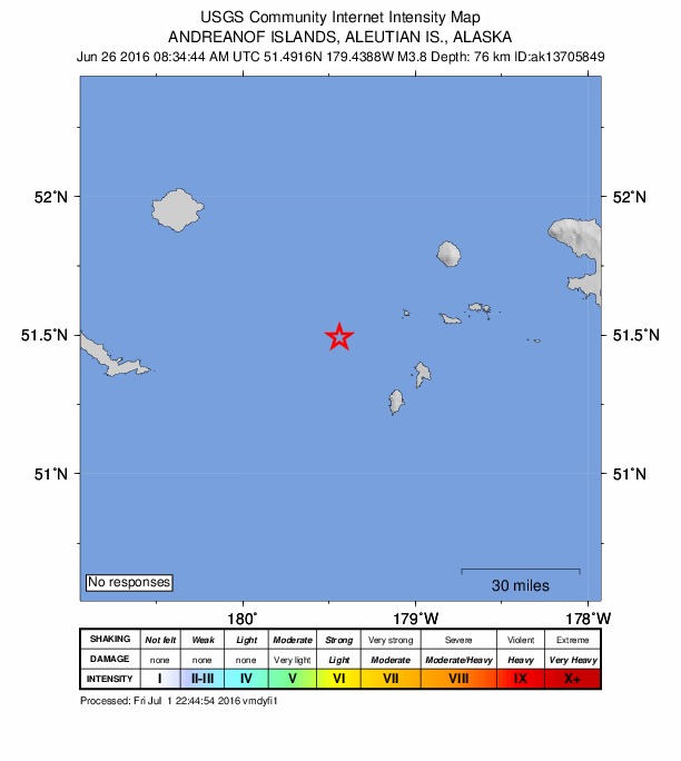 Did You Feel It? map: shaking reported by the public