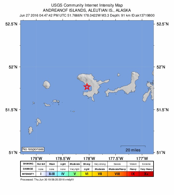 Did You Feel It? map: shaking reported by the public